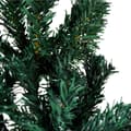 Miniatyrbillede 5 af 8: vidaXL kunstigt halvt juletræ med juletræsfod 180 cm smalt grøn