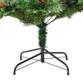 Miniatyrbillede 9 af 11: vidaXL juletræ med grankogler og lys PVC og PE 225 cm grøn