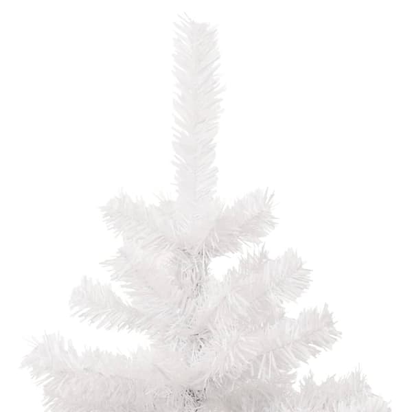 vidaXL Pyörrejoulukuusi ruukulla esivalaistu valkoinen 120 cm PVC