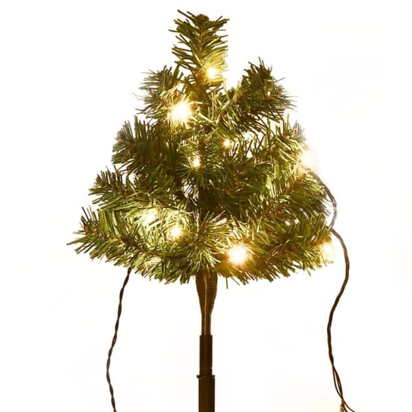 vidaXL Jouluiset kuusi polkuvalot 6 kpl lämmin valkoinen LED 45 cm PVC