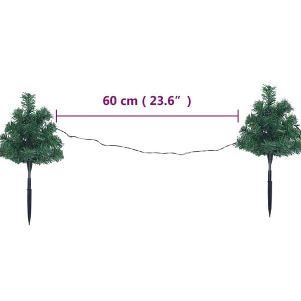 vidaXL Jouluiset kuusi polkuvalot 6 kpl lämmin valkoinen LED 45 cm PVC