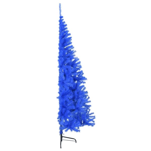 vidaXL Tekojoulukuusen puolikas jalustalla sininen 210 cm PVC
