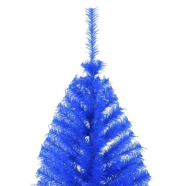 vidaXL Tekojoulukuusen puolikas jalustalla sininen 210 cm PVC