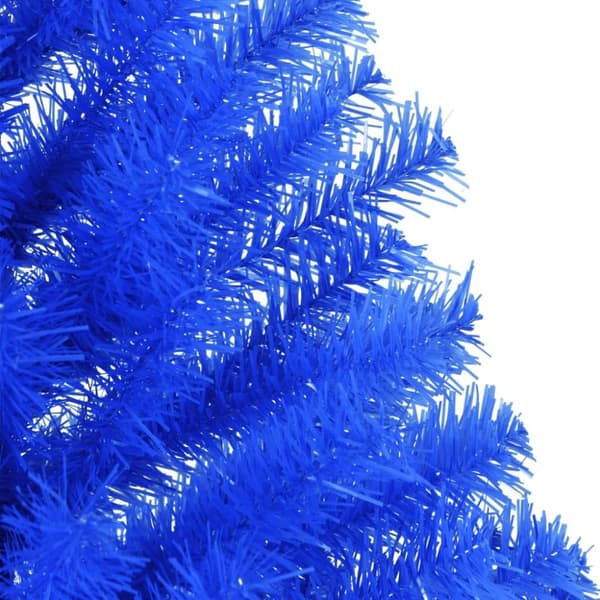 vidaXL Tekojoulukuusen puolikas jalustalla sininen 120 cm PVC