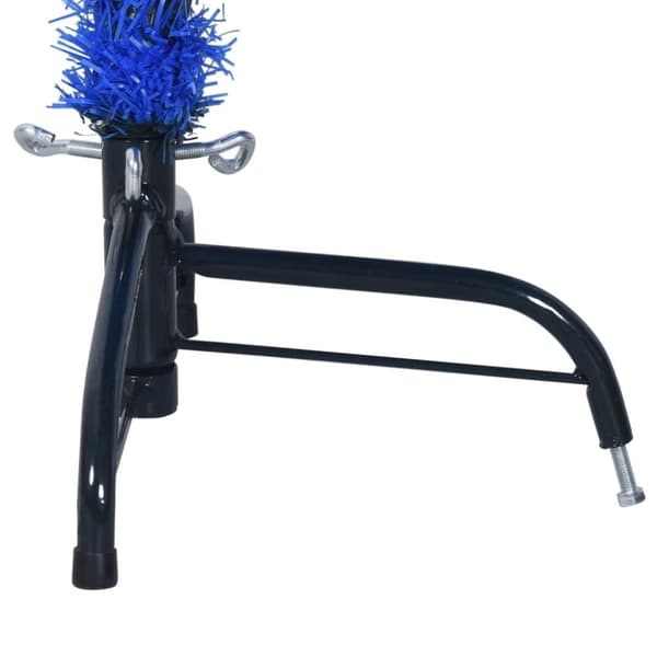 vidaXL Tekojoulukuusen puolikas jalustalla sininen 120 cm PVC