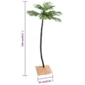 Miniatyrbillede 10 af 10: vidaXL LED-palmetræ 150 cm 88 LED'er varmt hvidt lys hvid