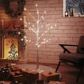 Miniatyrbillede 1 af 9: vidaXL LED-birketræ 120 cm 48 LED'er varmt hvidt lys hvid