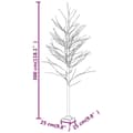 Miniatyrbillede 8 af 9: vidaXL LED-birketræ 300 cm 240 LED'er varmt hvidt lys hvid
