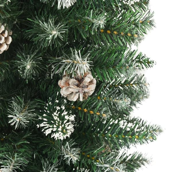 vidaXL kunstigt smalt juletræ med juletræsfod 120 cm PVC