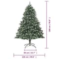Miniatyrbillede 9 af 9: vidaXL kunstigt juletræ med juletræsfod 180 cm PVC
