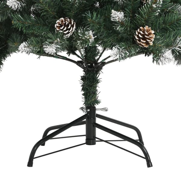 vidaXL kunstigt juletræ med juletræsfod 150 cm PVC grøn