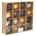 Miniatyrbild 1 av 4: Julgranspynt - SPRINGOS - 16 st. trädbollar ornament - guld/svart