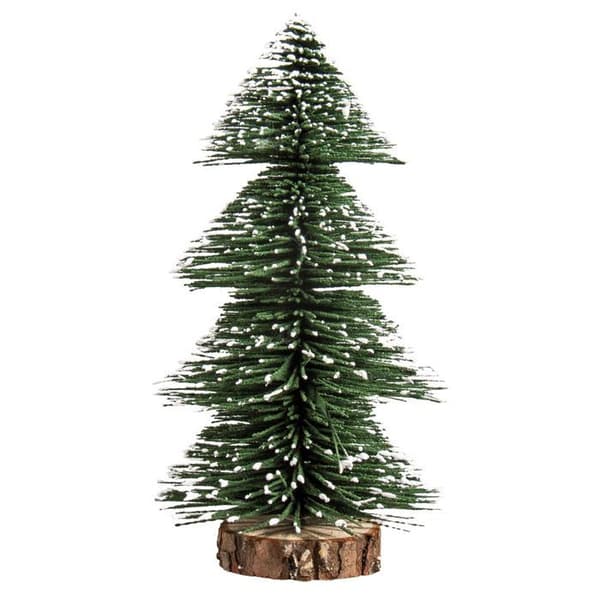 Dekorativ grön snögran - Miniatyr 20 cm - Trä - 100% FSC-etikett