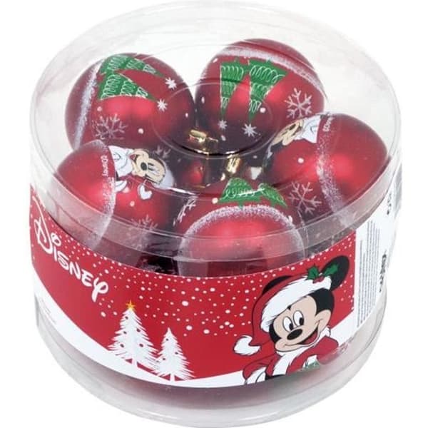 ARDITEX WD13422 Lot om 10 julgranskulor diameter 6cm från DISNEY-Mickey