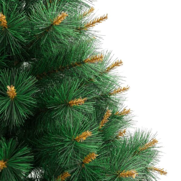 vidaXL kunstigt juletræ med juletræsfod 240 cm hængslet