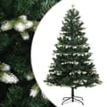 Miniatyrbillede 1 af 9: vidaXL kunstigt juletræ med sne 180 cm hængslet