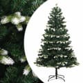 Miniatyrbillede 1 af 9: vidaXL kunstigt juletræ med sne 120 cm hængslet