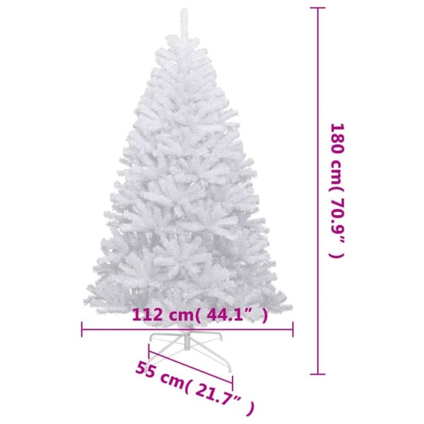 vidaXL Tekojoulukuusi saranoilla ja lumihuurteella 180 cm