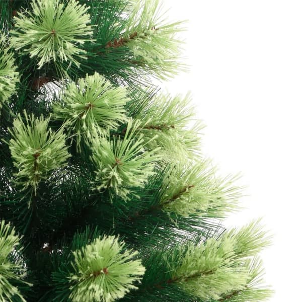 vidaXL kunstigt juletræ med juletræsfod 210 cm hængslet