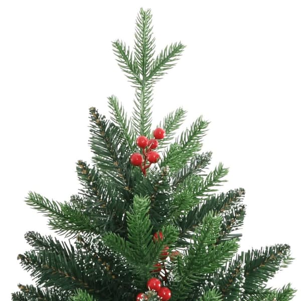 vidaXL Plastgran med röda bär gångjärn 180 cm