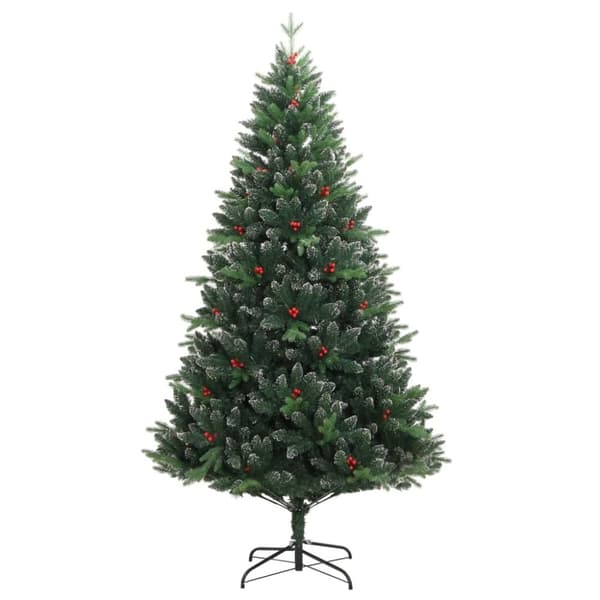 vidaXL Plastgran med röda bär gångjärn 180 cm