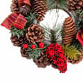 Miniatyrbilde 4 av 4: Adventkranse Rød Flerfarget PVC Ananas 22 x 22 x 10 cm
