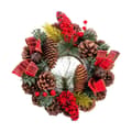 Miniatyrbilde 1 av 4: Adventkranse Rød Flerfarget PVC Ananas 22 x 22 x 10 cm