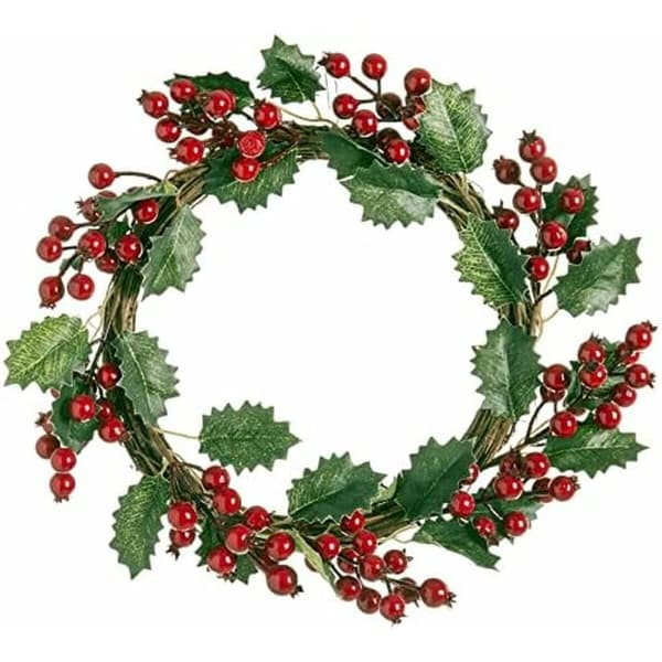 Adventkranse Rød Grønn Plast Kaapeli Foam 35 cm