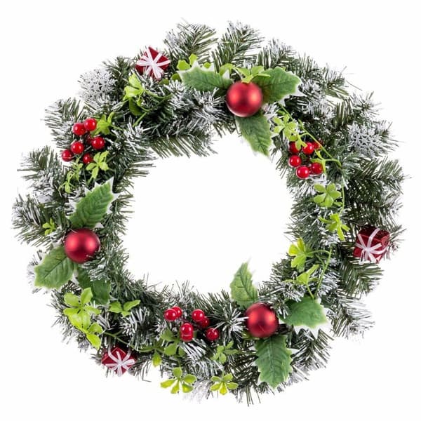 Adventkranse Rød Flerfarget Plast 40 cm