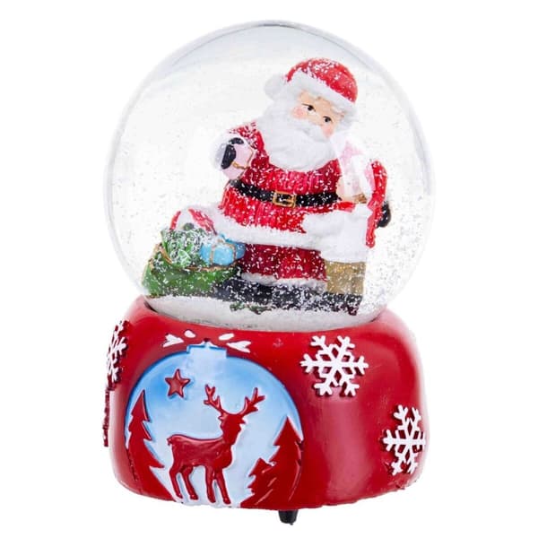 Julekule Flerfarget Krystall Polyresin Julenissen 10,5 x 10,5 x 14,8 cm
