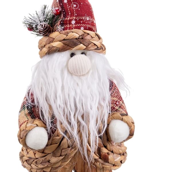 Julekule Flerfarget Polyfoam Tøy Julenissen 14 x 13 x 36 cm