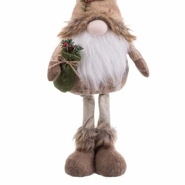 Julekule Beige Metall Tøy 18 x 9 x 53 cm