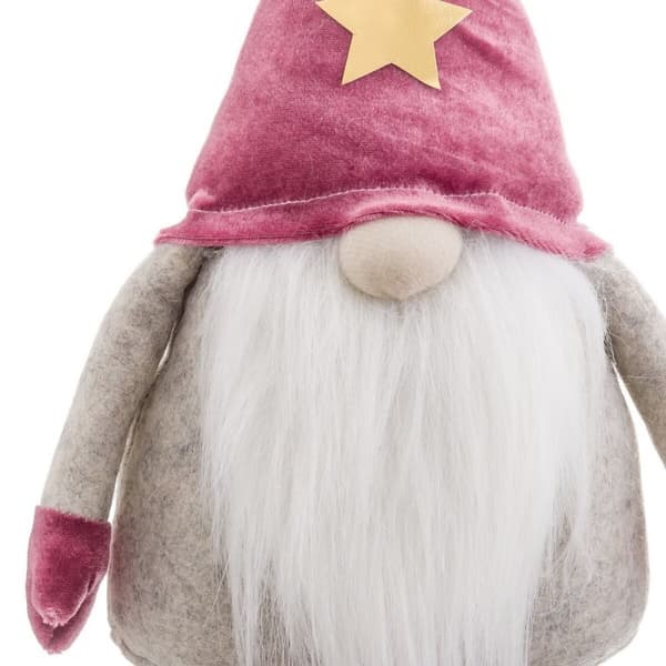 Julekule Hvit Rosa Metall Tøy 80 cm
