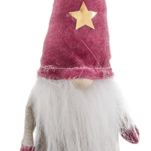 Julekule Hvit Rosa Sand Tøy 30 cm