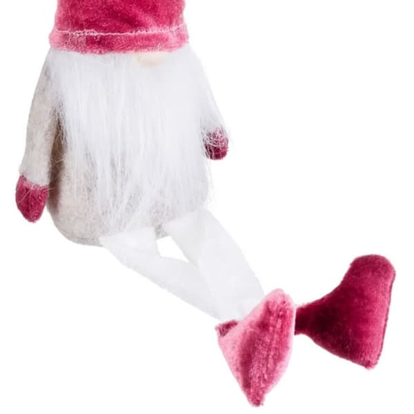 Julekule Hvit Rosa Sand Tøy 30 cm