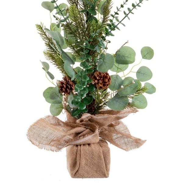 Julekule Grønn Naturell Plast Fiber Ananas 63,5 cm