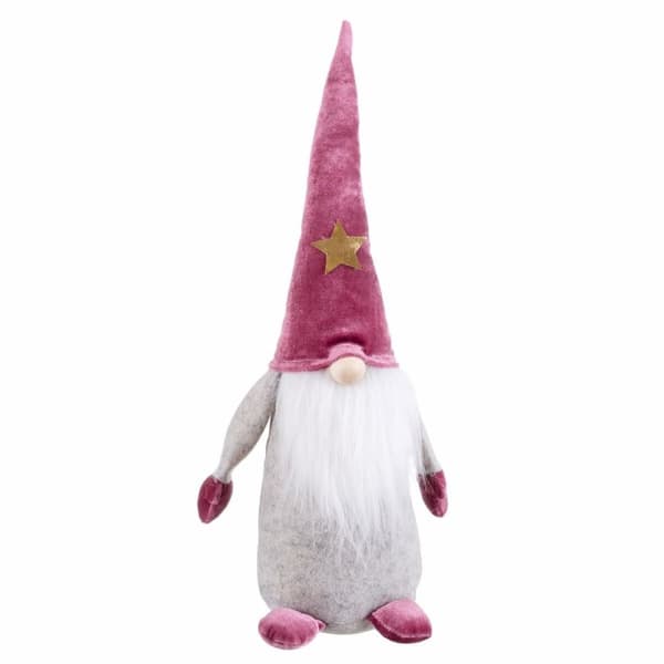 Julekule Hvit Rosa Sand Tøy 50 cm