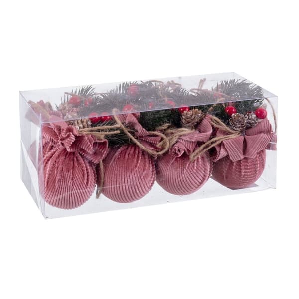 Julekuler Flerfarget Rosa Kordfløyel Foam 6 x 6 x 6 cm (8 enheter)