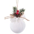Miniatyrbilde 2 av 2: Julekuler Hvit Flerfarget Kordfløyel Foam 6 x 6 x 6 cm (8 enheter)