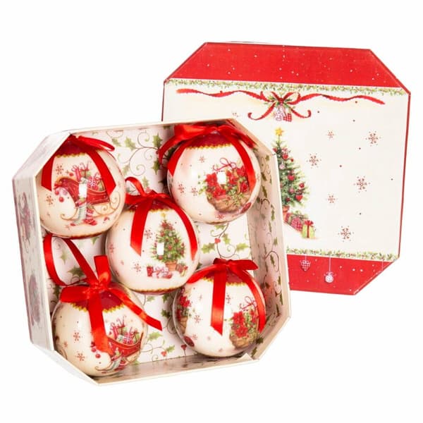 Julekuler Flerfarget Papir Polyfoam 7,5 x 7,5 x 7,5 cm (5 enheter)