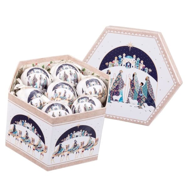 Julekuler Flerfarget Polyfoam De Tre Kinger 7,5 x 7,5 x 7,5 cm (14 enheter)