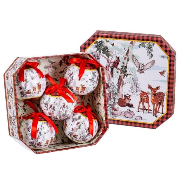 Julekuler Flerfarget Papir Polyfoam dyr 7,5 x 7,5 x 7,5 cm (5 enheter)
