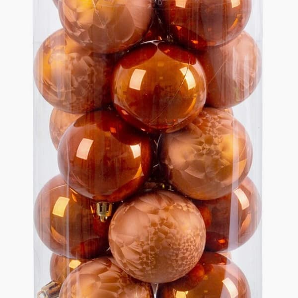 Julekuler Kopper Plast 6 x 6 x 6 cm (20 enheter)