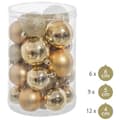Miniatyrbilde 2 av 2: Julekuler Flerfarget Gyllen Plast Glitter 12,5 x 12,5 x 27 cm (27 enheter)
