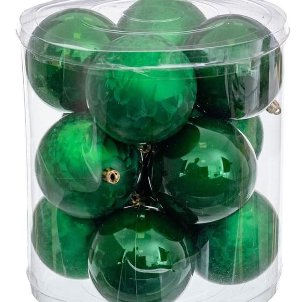 Julekuler Grønn Plast 8 x 8 x 8 cm (12 enheter)