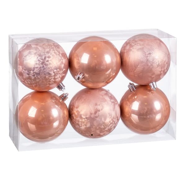 Julekuler Beige Plast 8 x 8 x 8 cm (6 enheter)