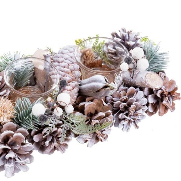 Julelysholder Flerfarget Plast Foam Ananas 36 x 14 x 8 cm