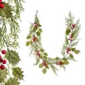 Miniatyrbilde 6 av 6: Julegirlander Rød Grønn Plast 130 cm