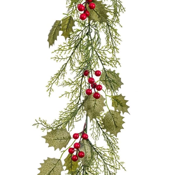Julegirlander Rød Grønn Plast 130 cm