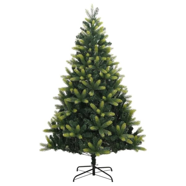 vidaXL kunstigt juletræ med juletræsfod 240 cm hængslet